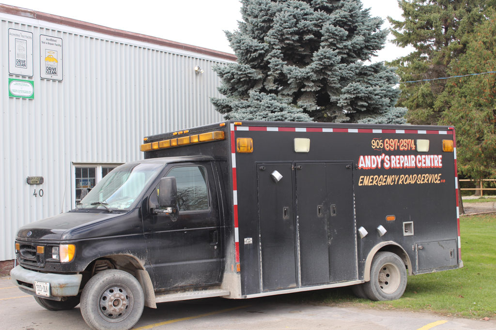 A picture of our road-side service truck